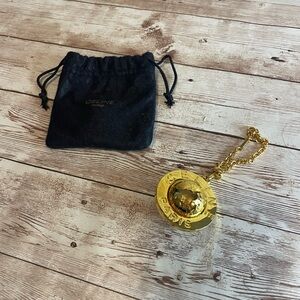 Celine Gold Key Holder with Chain